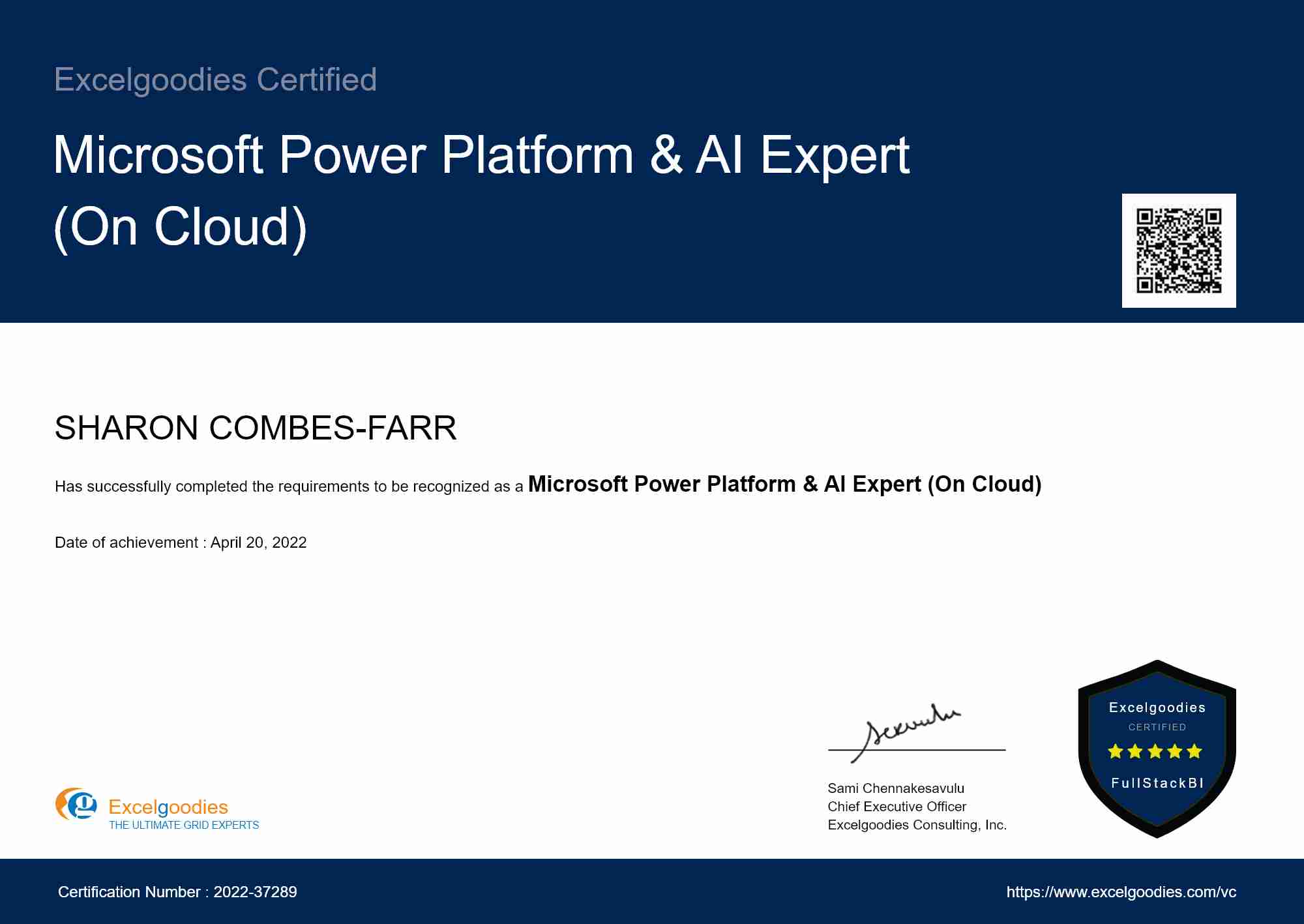 Microsoft Power Platform Specialist Certificate from ExcelGoodies